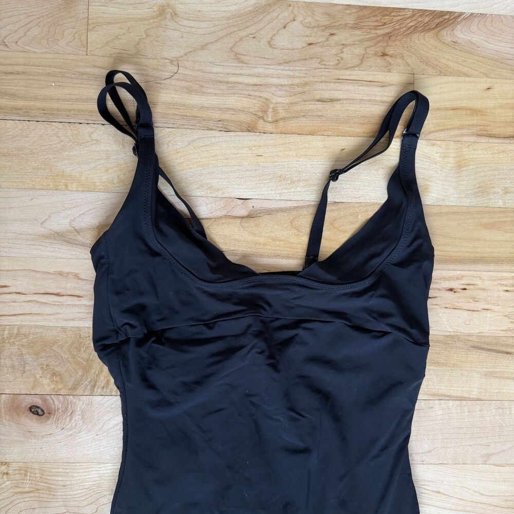 Flattering Maidenform Black Shapewear Slip Dress Body Shaper - Picture 2 of 6